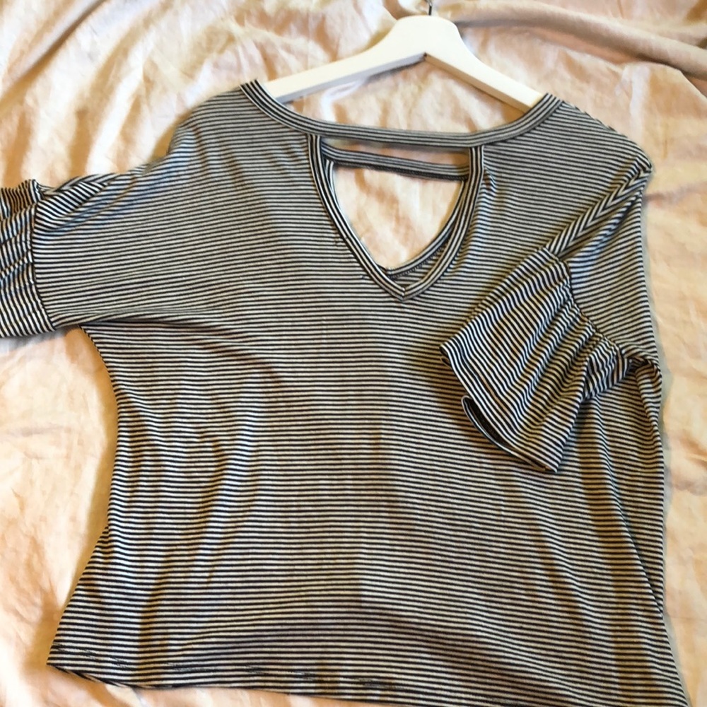 Black and white stripped shirt